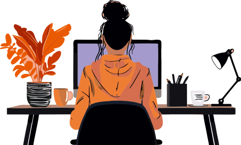 girl working graphics